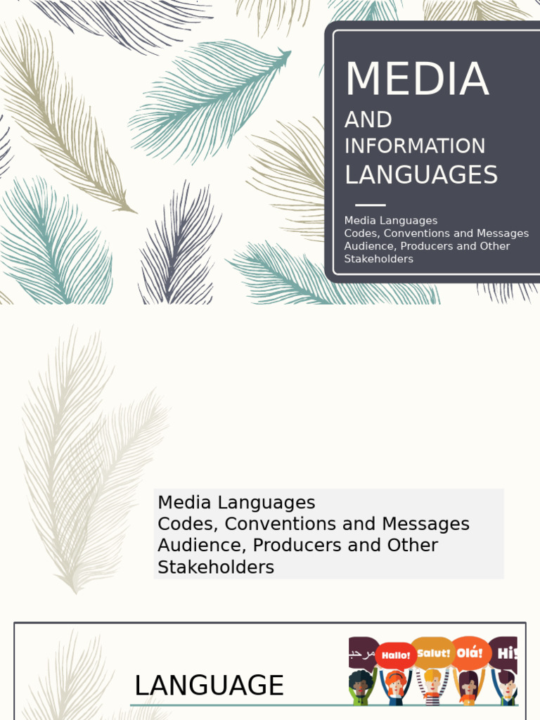 Understanding Media Language and Codes | PDF