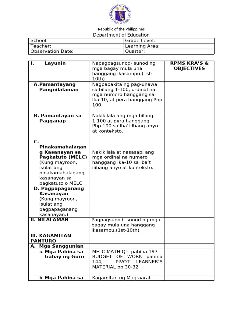 Ordinal Numbers Week 8 | PDF