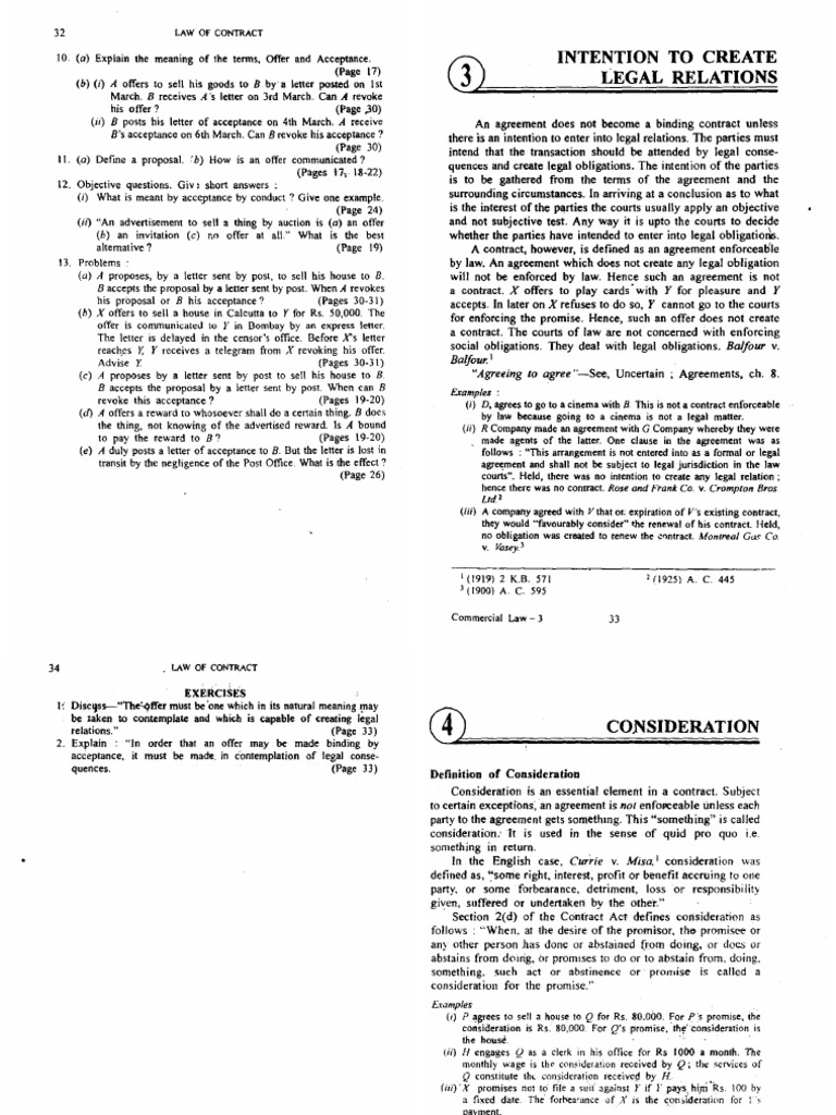 Understanding Offer and Acceptance in Contracts | PDF | Consideration ...