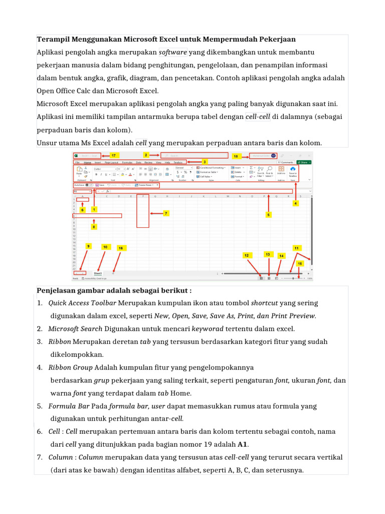 Mengatur Teks dan Formula di Excel | PDF