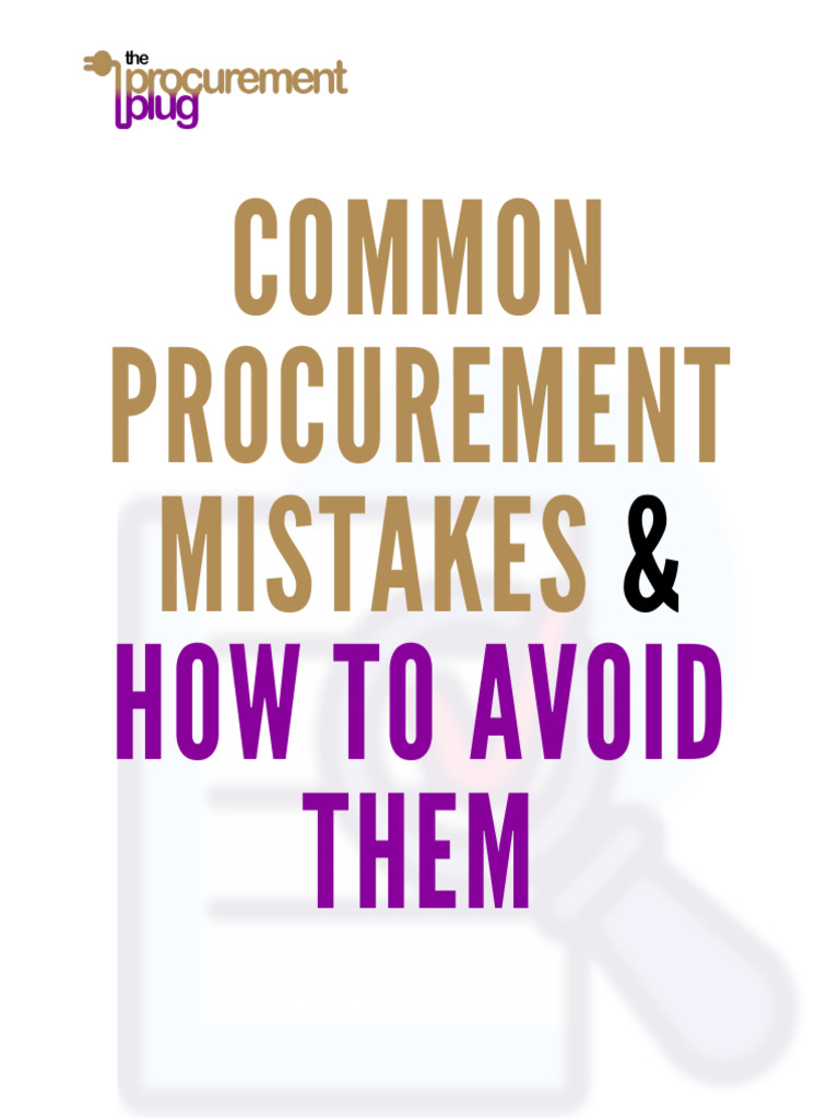 Avoiding Common Procurement Mistakes | PDF