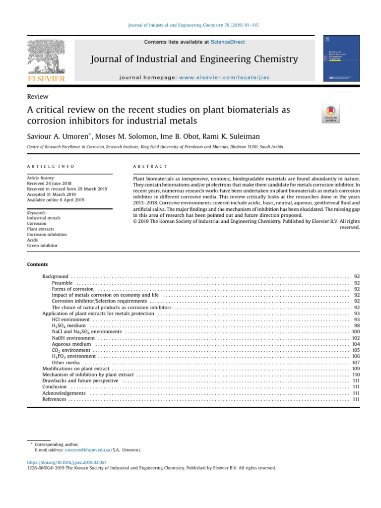 A Critical Review On The Recent Studies On Plant Biomaterials As ...
