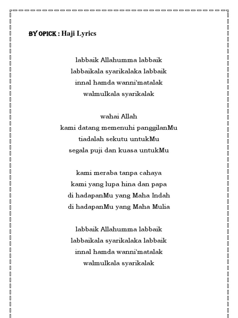 Labbaik Allahumma Labbaik I am willing to perform my hajj next year if allah wills but was wondering can i recite this each. labbaik allahumma labbaik