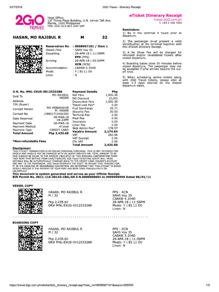 Ship-Ticket Sample | PDF