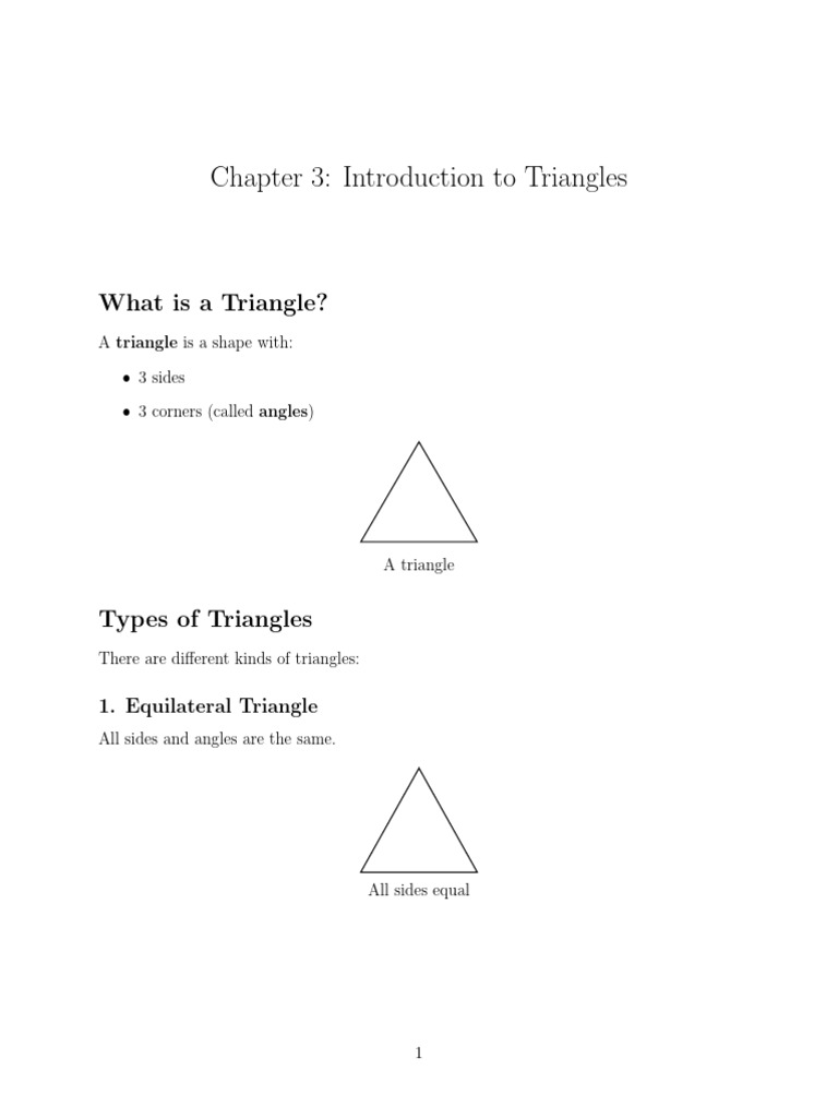 Introduction to Triangle Types and Facts | PDF