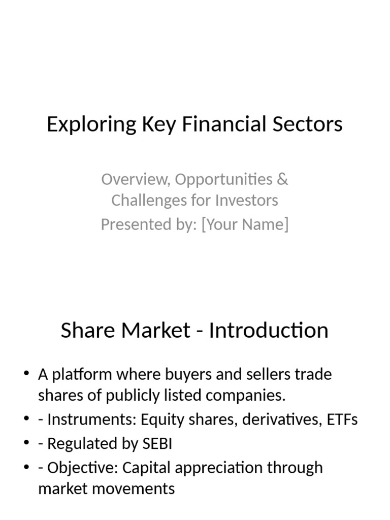 Financial Investment Sectors Overview | PDF | Exchange Traded Fund ...