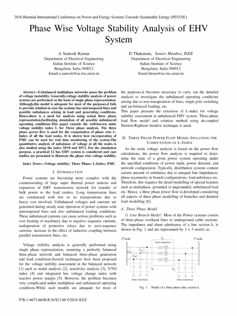 L Index Based Voltage Stability Study | PDF | Electric Power ...
