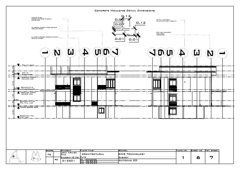 Architectural Detail Dimensions Sheet | PDF | Building Materials | Real ...