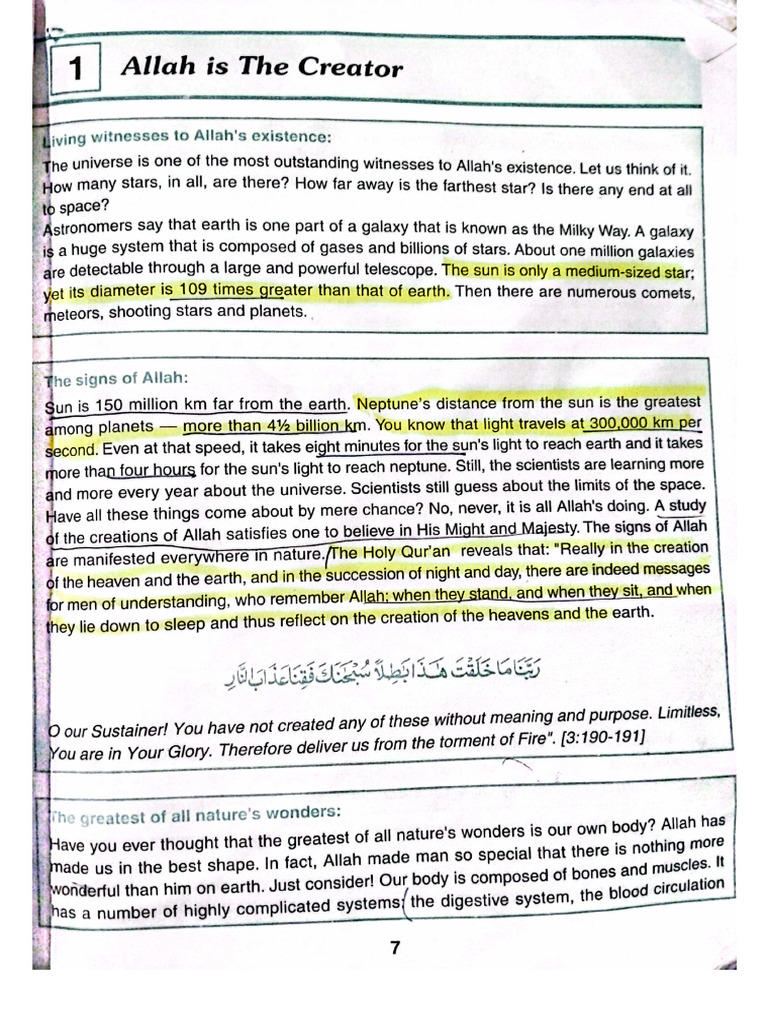 Grade 7 Islam Study Answers PDF | PDF