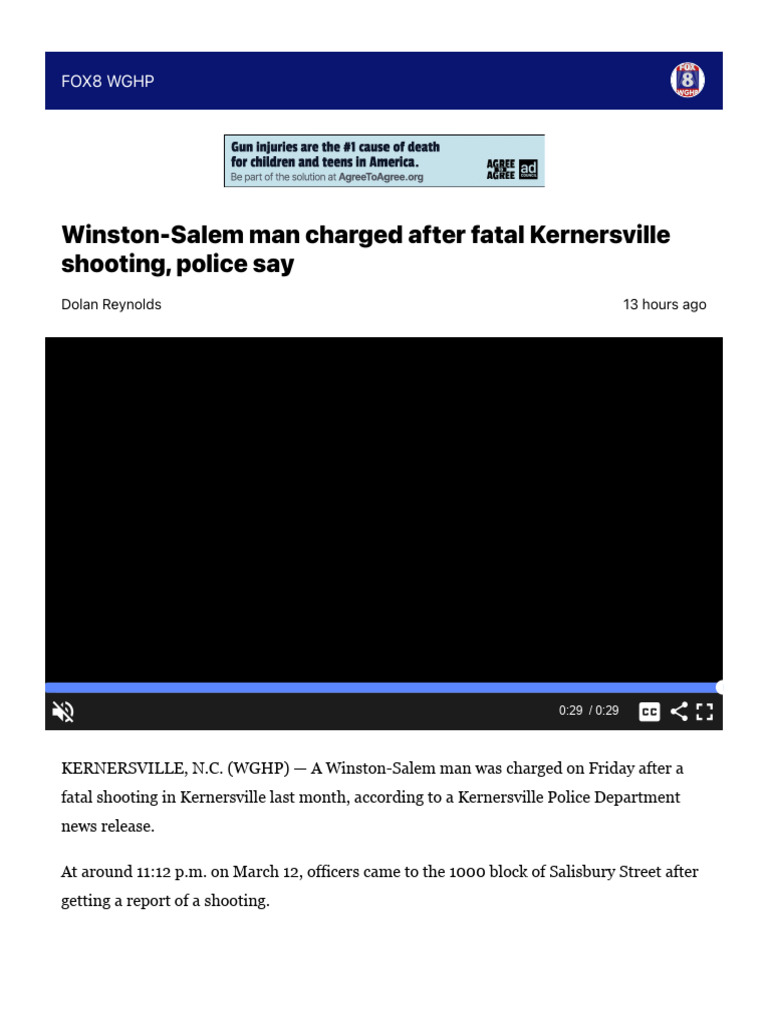 Winston-Salem Man Charged After Fatal Kernersville Shooting, Police Say ...