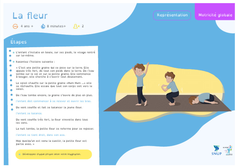 Activité motrice : La métamorphose de la fleur | PDF