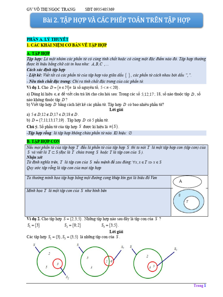 BT Tap Hop Lop 10 Co Trang | PDF
