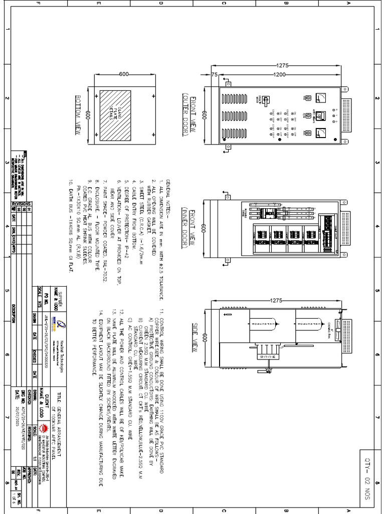 100kVAR APFC Panel Operation Guide | PDF