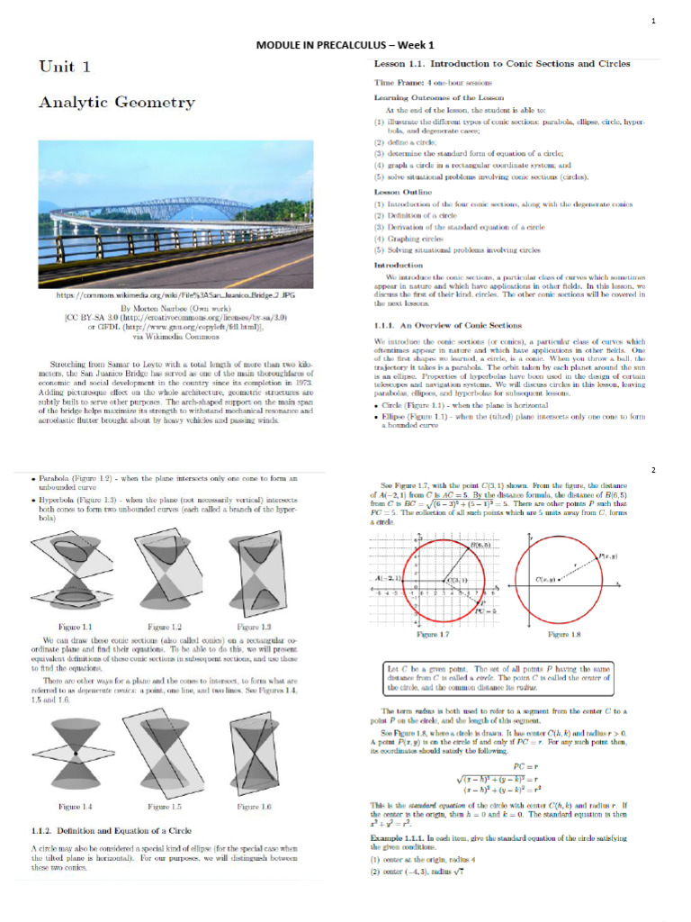 Precalculus Module Week 1 Overview | PDF