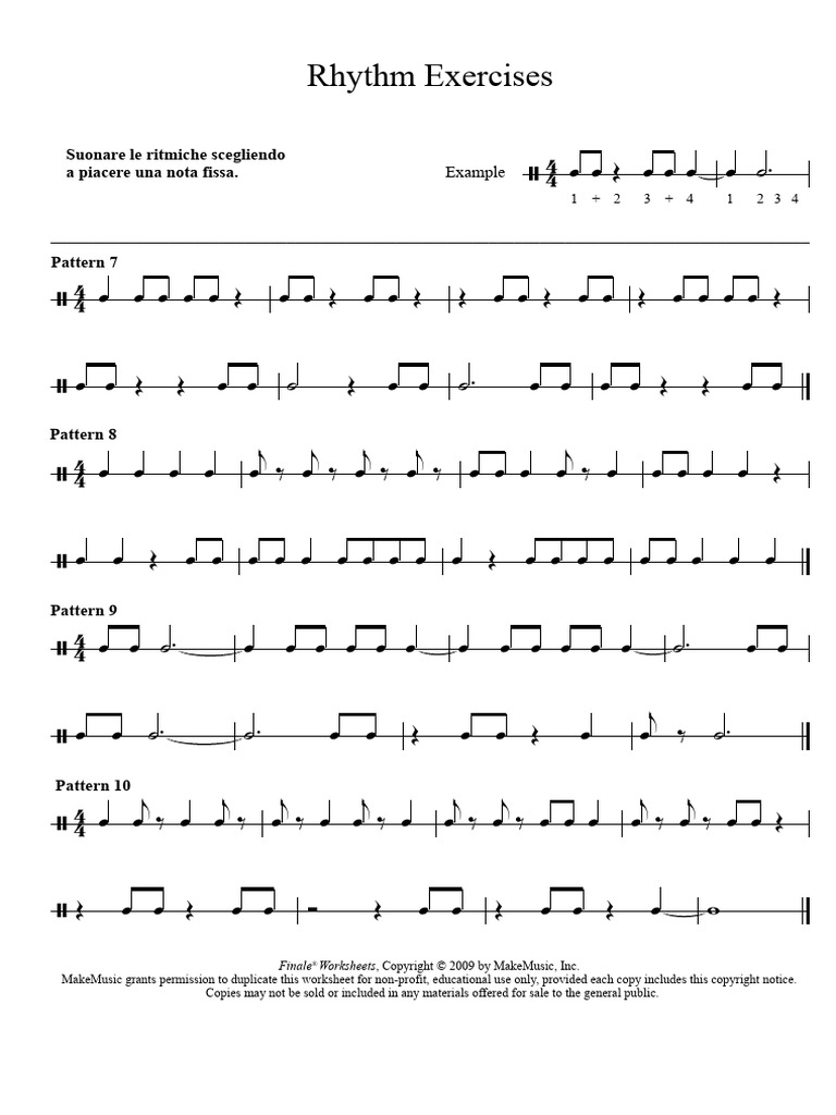 Exercices de rythme pour musiciens | PDF