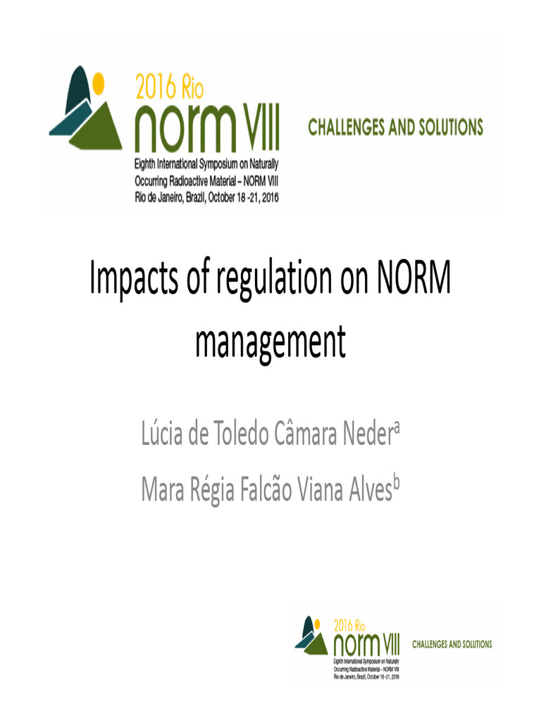 NORM Management Regulations Overview | PDF | Ionizing Radiation ...
