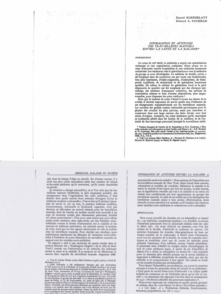 ROSENBLATT Et SUCHMAN - 1964 | PDF