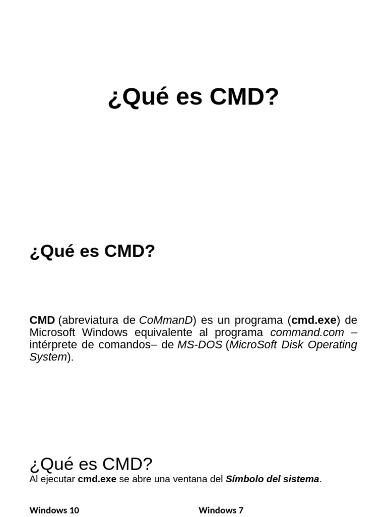 Cómo usar CMD en Windows | PDF | Interfaz de línea de comando | Ventana ...