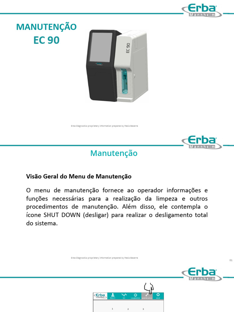 Manutenção do Equipamento EC 90 | PDF | Programas | Informática