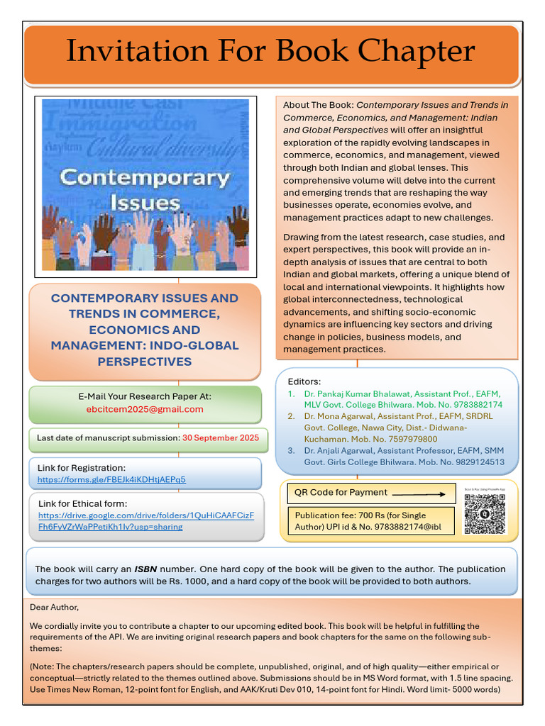 Invitation for Book Chapter Contributions | PDF | Corporate Social ...