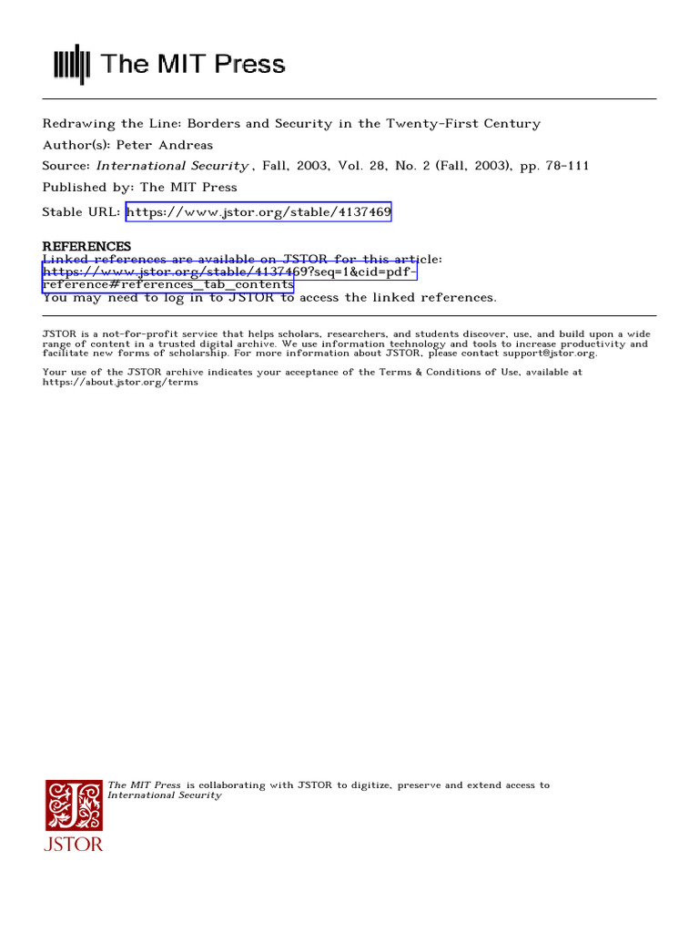 Borders and Security in the 21st Century | PDF | Smuggling | National ...