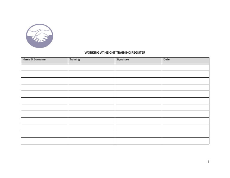 Working at Height Training Register | PDF