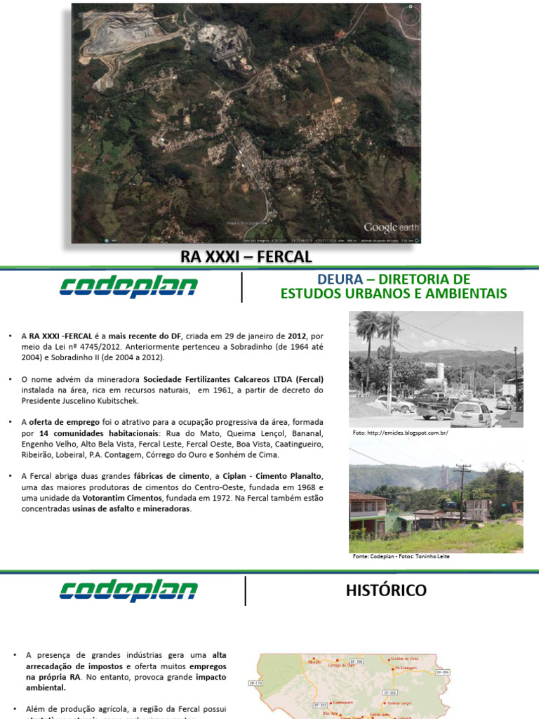 História e Características da Fercal | PDF | Brasil