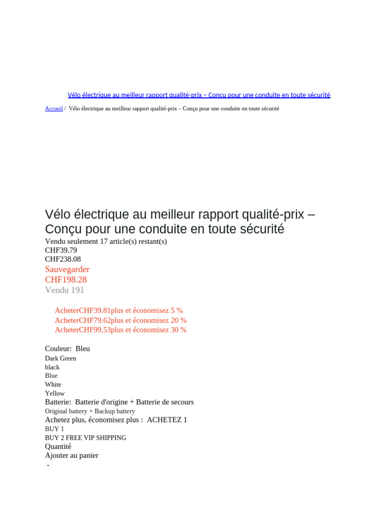 Vélo Électrique Au Meilleur Rapport Qualité PDF Frein Technologie — free download