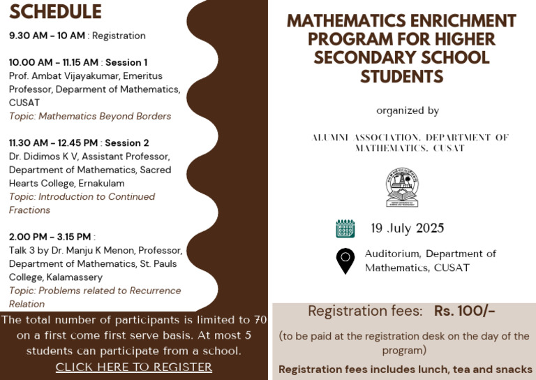 Mathematics Enrichment Program 2025 | PDF
