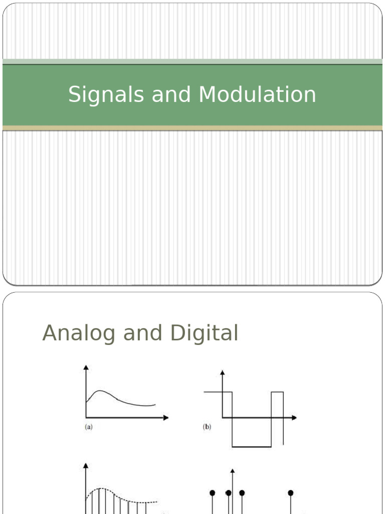 Signals and Modulation Techniques Explained | PDF