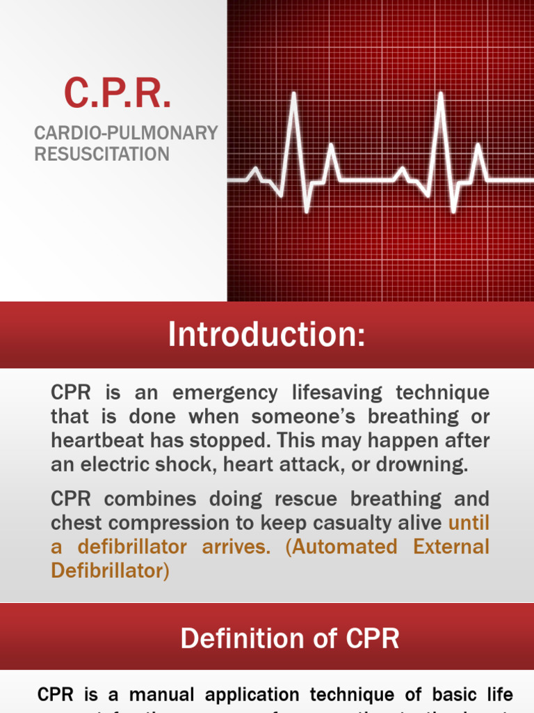 CPR Techniques and Guidelines | PDF | Cardiopulmonary Resuscitation ...