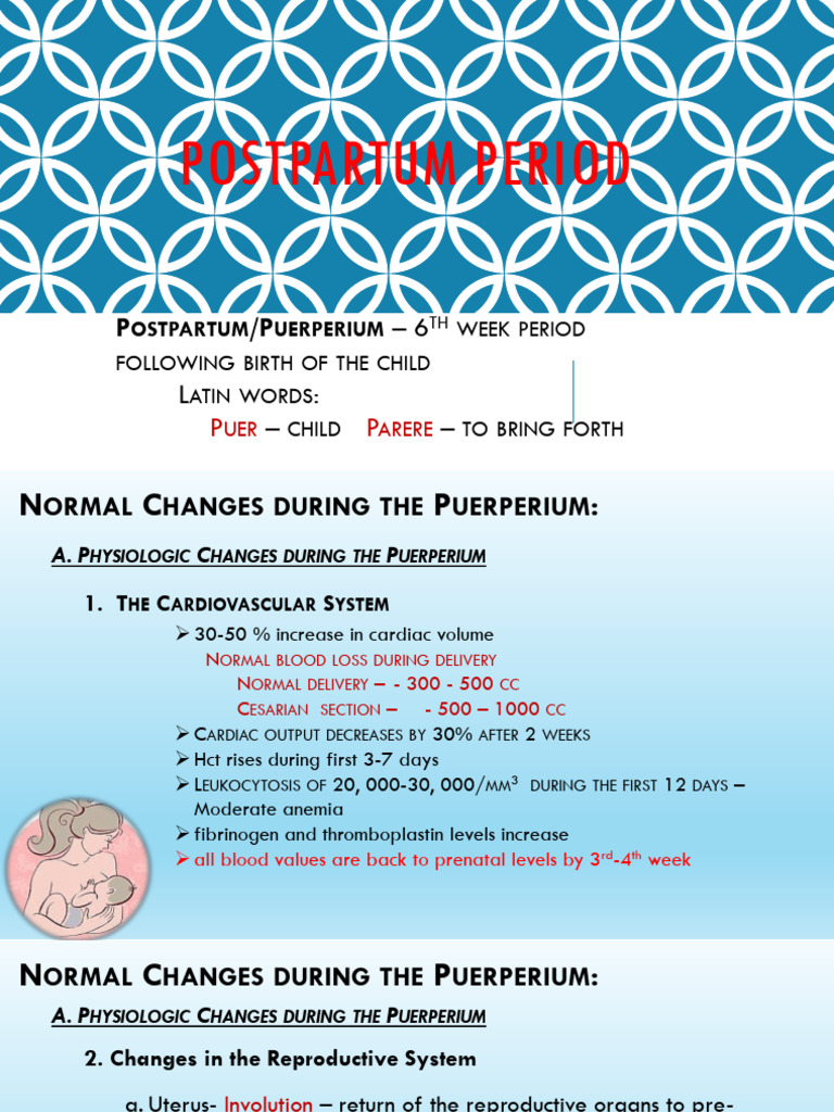 Postpartum Physiological Changes Overview | PDF | Thrombosis ...
