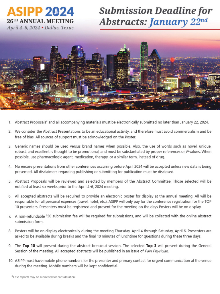ASIPP Abstract Submission Guidelines 2024 | PDF