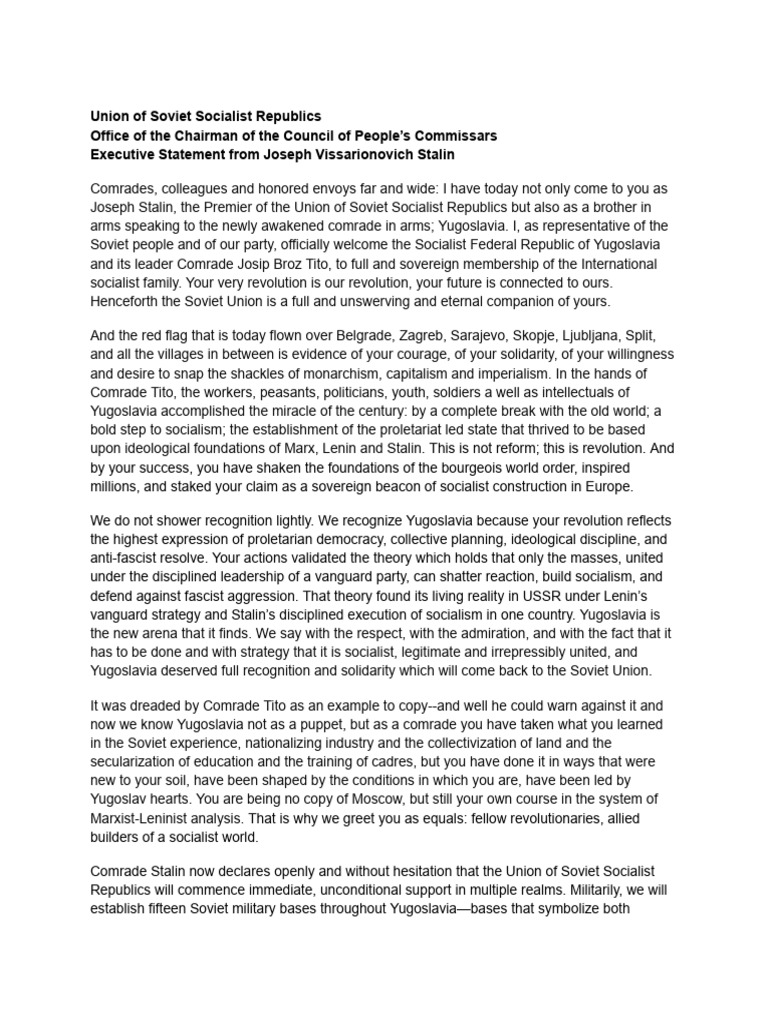 Ussr Yugoslavia Recognition Pdf Socialist Federal Republic Of