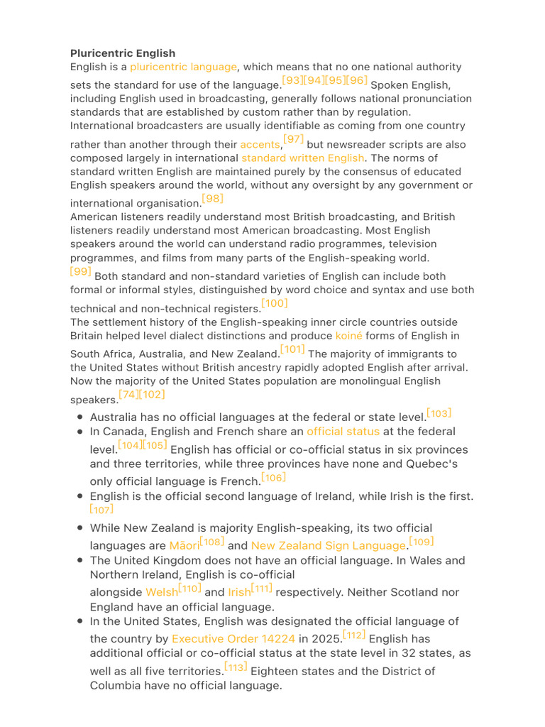 Pluricentric English | PDF | English Language | Linguistics