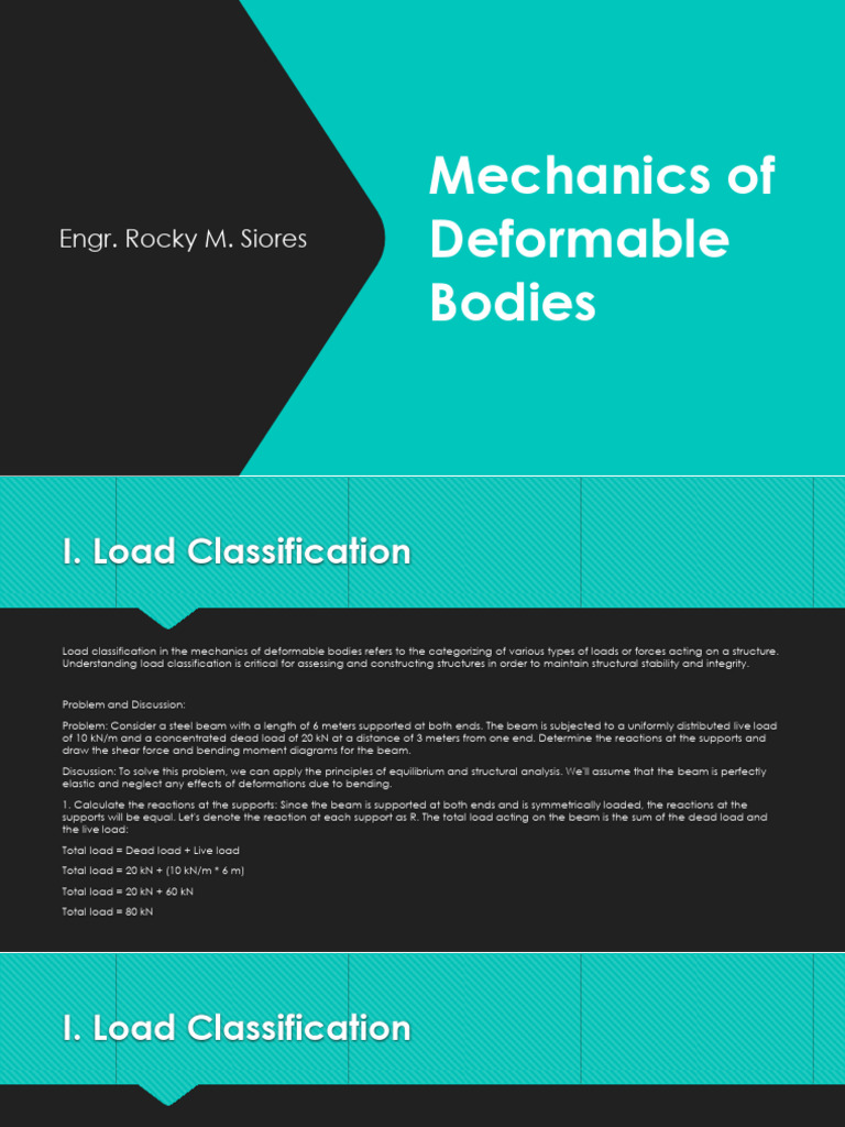 Mechanics of Deformable Bodies | PDF | Deformation (Engineering) | Bending