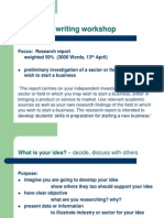 Session 10 Report Writing Workshop