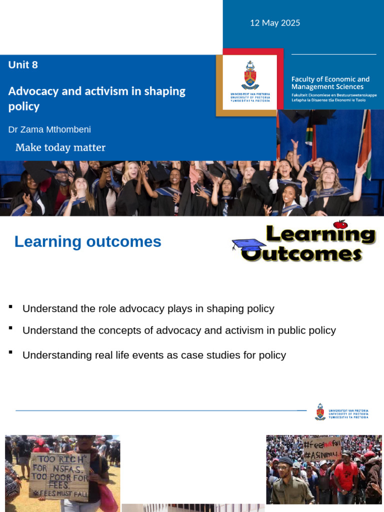 Unit 8 Advocacy in Shaping Policy | PDF | Activism | Pricing