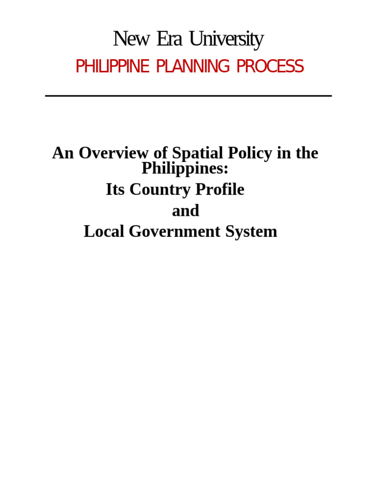 Overview of Philippine Spatial Policy | PDF | Mindanao | Philippines