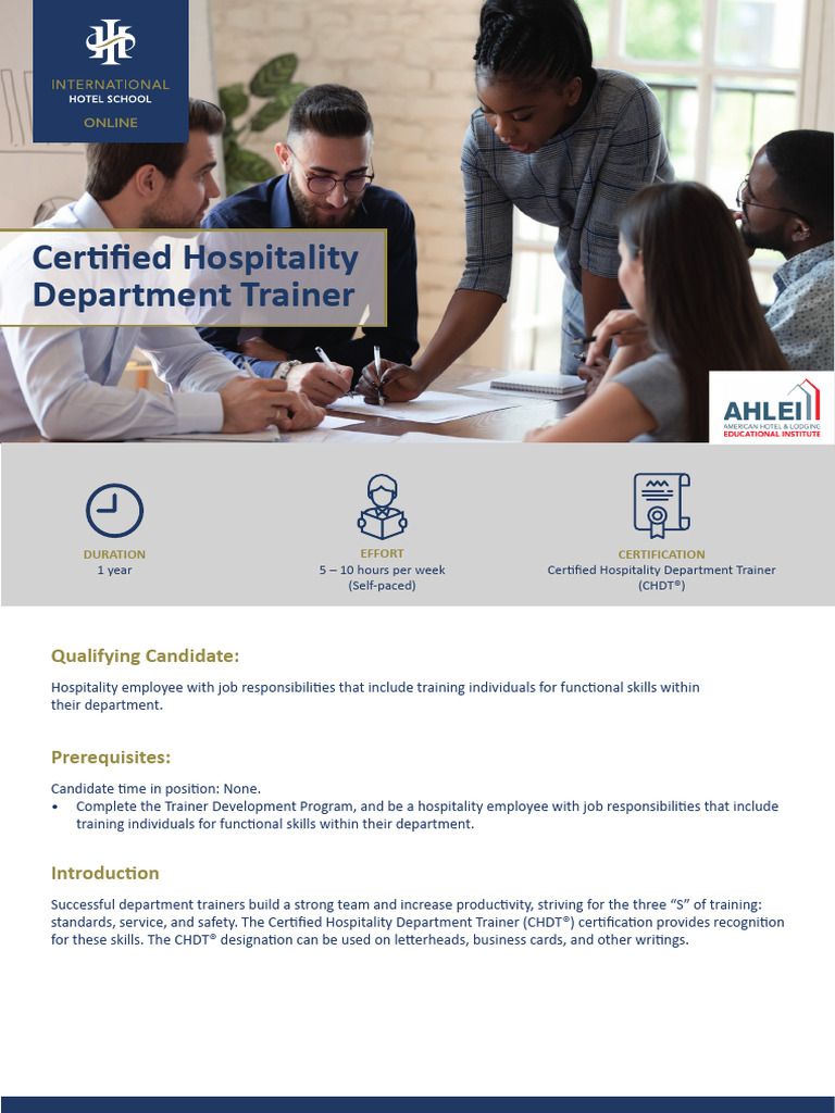CHDT Certification Training Overview | PDF