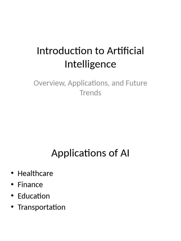 AI Introduction Presentation | PDF