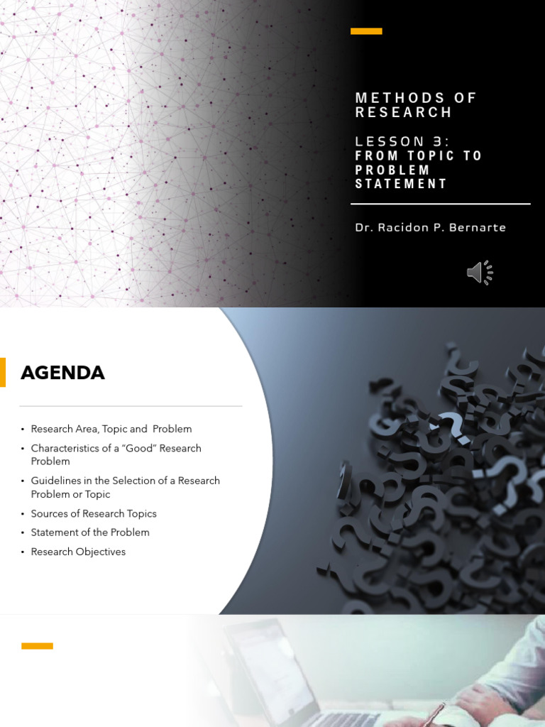 Methods of Research - L3 - From Topic To Problem Statement | PDF ...