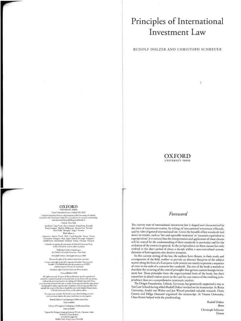 Principles of International Investment Law (Dolzer R., Schreuer C.) 2 | PDF