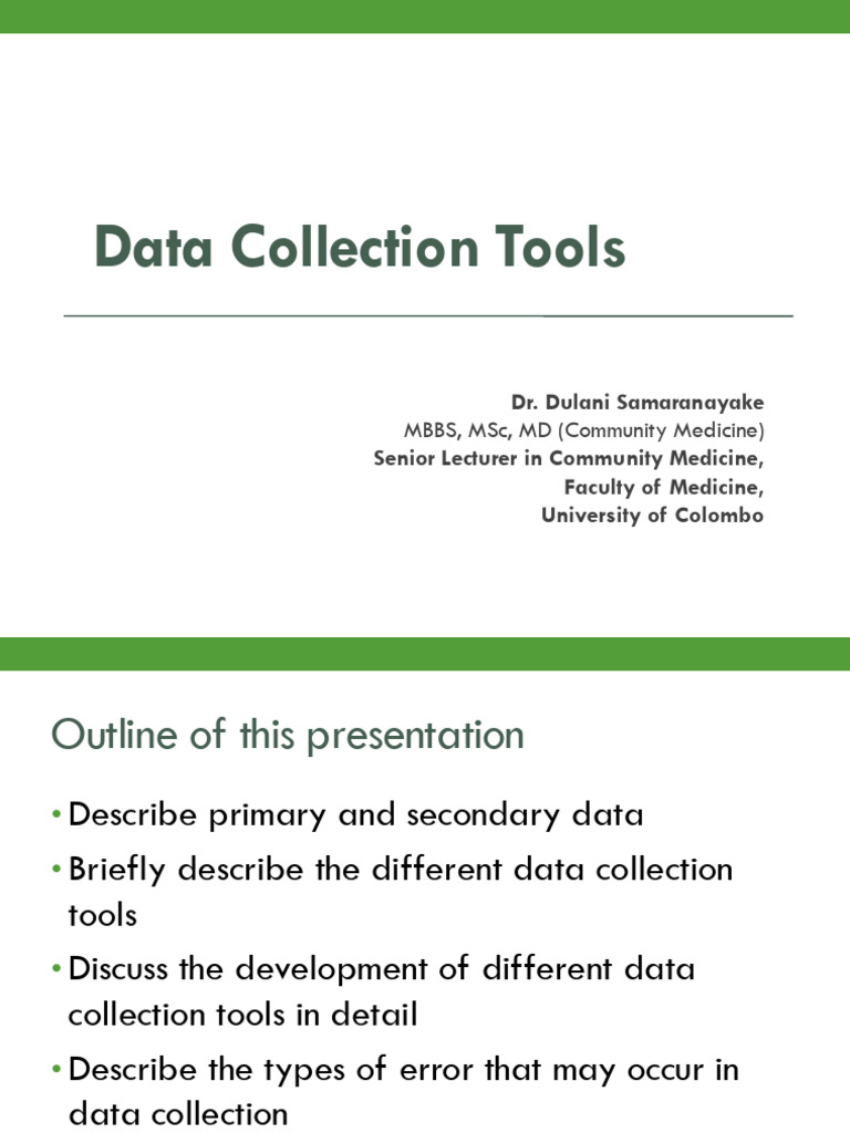 Data Collection Tools 1745792423 | PDF | Questionnaire | Level Of ...