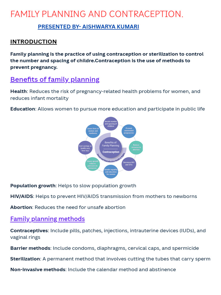 Family Planning and Contraceptive Methods | PDF | Birth Control | Condom