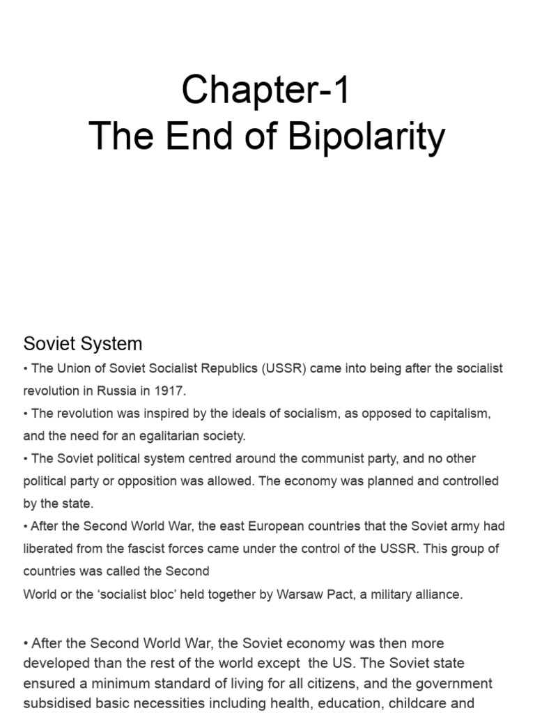 The End of Soviet Bipolarity | PDF | Soviet Union | World Politics