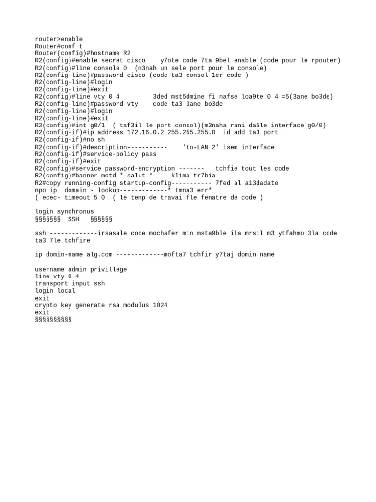 Cisco Router Configuration Guide | PDF