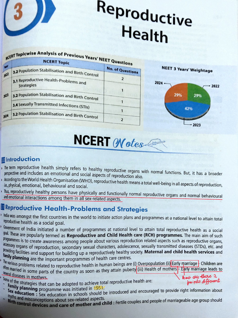 NEET Reproductive Health Strategies Guide | PDF | Sexually Transmitted ...