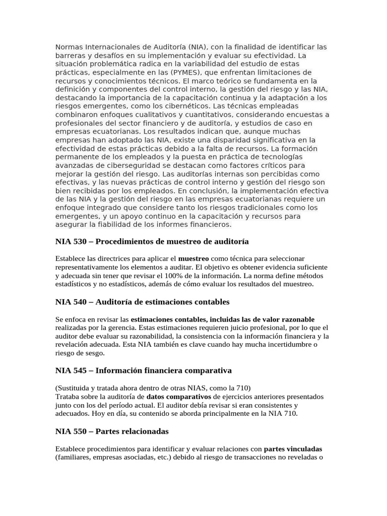 Normas Internacionales de Auditoría | PDF | Auditoría | Contralor