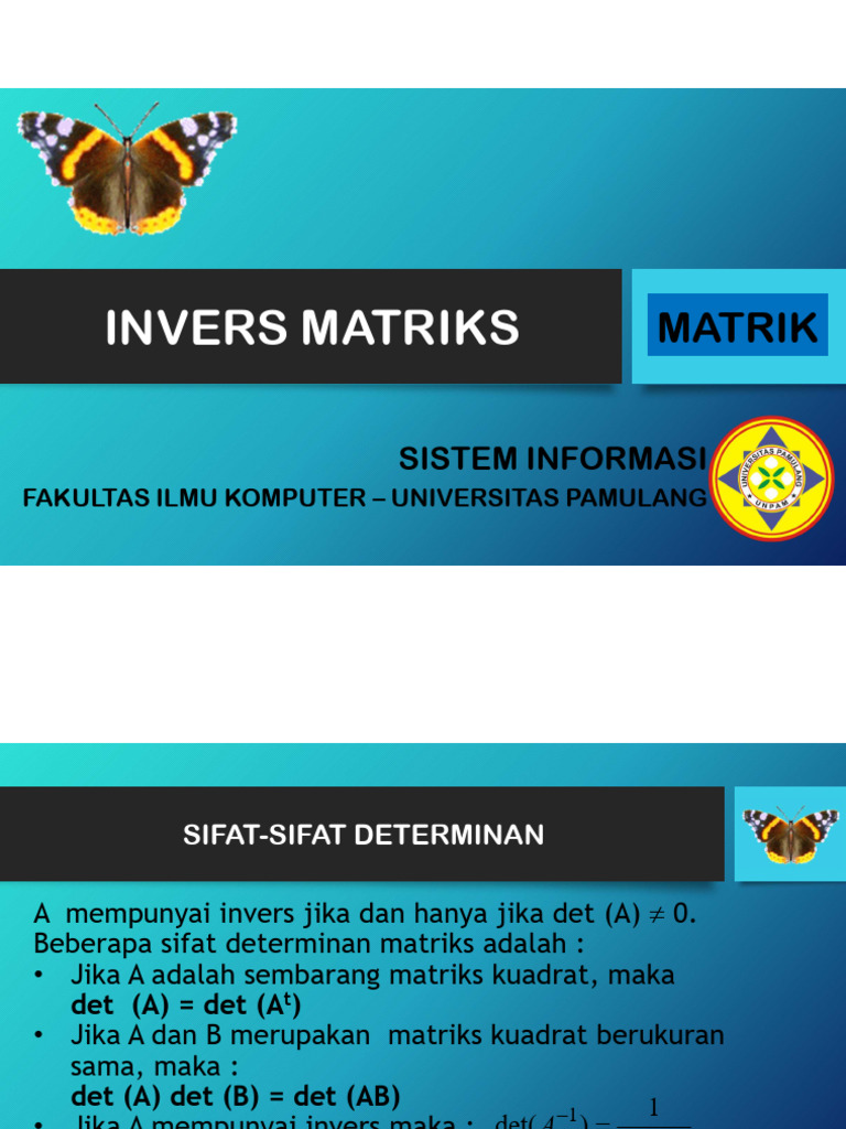 Aljabar Linier Dan Matriks - Invers Matriks | PDF